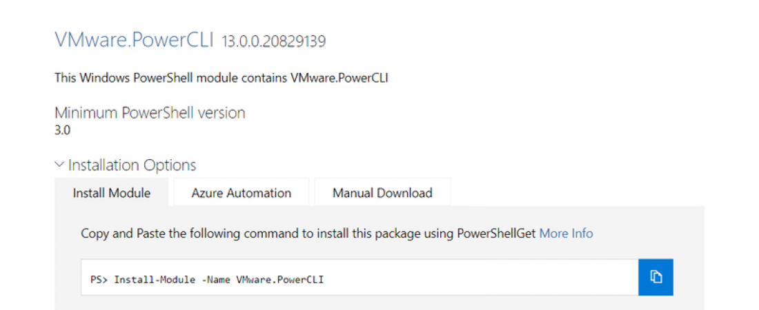 VMware PowerCLI 13