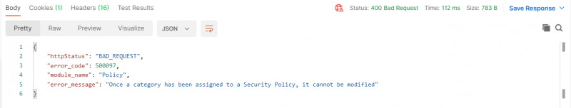 Result of PATCH API call to move a Security Policy