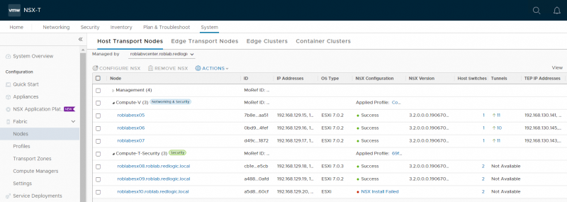 NSX-T 3.2 New 3.2 Fabric > Nodes overview
