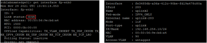 NSX V2T Edge uplink disabled and Tier-0 gateway enabled